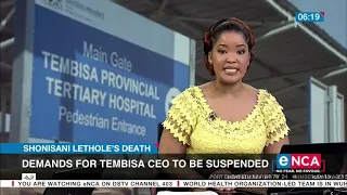 Demands for Tembisa hospital CEO to be suspended