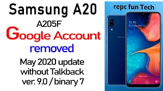 samsung a20 frp bypass | sm-a205f google account bypass | android 9 update of may 2020