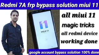 redmi Mi7A frp bypass solution miui 11| Xiaomi 7a Gmail google account bypass solution 100% working