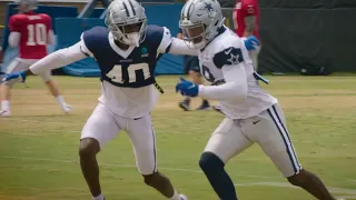 Dallas Cowboys Training Camp WR vs DB | 1 on 1's Red Zone Battle