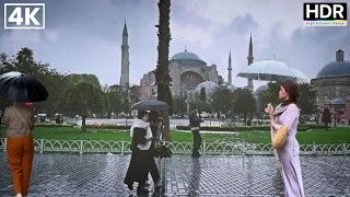 Walking in the Rain, Istanbul Old City | October 2023 | 4K HDR