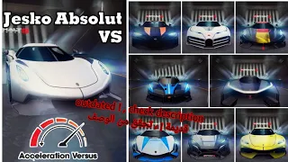 Asphalt 8 : Koenigsegg Jesko Absolut vs S class kings , acceleration tests