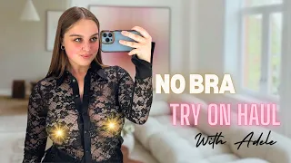 Transparent Try on Haul with Adele | Sheer Blouse with No Bra