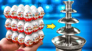 La Fontaine Ultime de Kinder Surprises, Haribo Ours en Gomme, Fromage, Miel, Vers en Gomme VANZAI