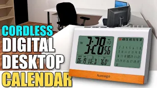 Office DESKTOP Digital CALENDAR - CLOCK | Manager’s Office Desktop Calendar | Calendar MONTH DISPLAY