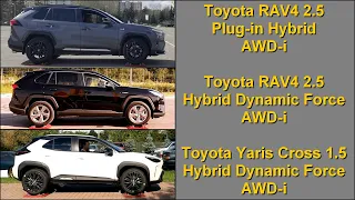 SLIP TEST - Toyota AWD-i : RAV4 Plug-in Hybrid vs RAV4 Hybrid vs Yaris Cross Hybrid