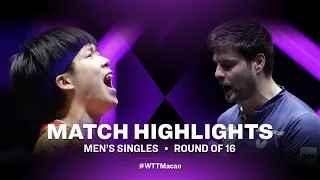 Highlights | Wang Chuqin vs Dimitrij Ovtcharov | MS R16 | WTT Champions Macao 2022