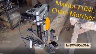 Makita 7104L Chain Mortiser: Unboxing and first use.