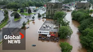 Nova Scotia flooding: Aerial video shows large portions of urban areas underwater