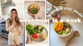 What I Eat in a Week for DINNER! easy + nourishing meal ideas! healthy recipes + grocery haul