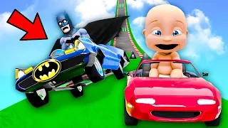 Baby vs Superhero STUNT RACE...