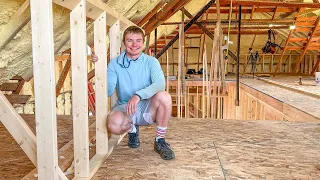 Restoring A $7,000 Mansion: Building The Attic Loft Walls