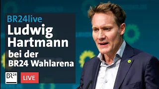 Ludwig Hartmann (Grüne) bei der BR24 Wahlarena - stellt sich den Fragen | BR24live