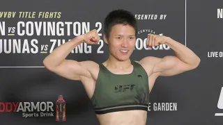 Zhang Weili weighs in at 115 lbs ahead of UFC 268