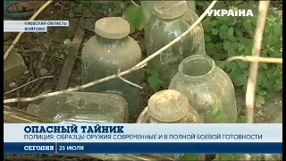 В Киевской области женщина случайно обнаружила тайник с оружием