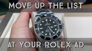 How to Move Up the List at your Rolex AD!