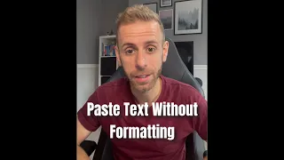 Paste Text without Formatting