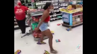 Angry Women Destroys Store