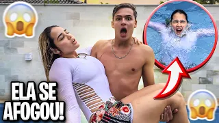 A LORRAYNE OLIVEIRA SE AFOGOU NA PISCINA! (SALVEI ELA) •Irmãos Scribel•