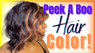 How To Do 👀 Peek A Boo Hair Color!