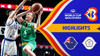 Australia - Chinese Taipei | Basketball Highlights - #FIBAWC 2023 Qualifiers