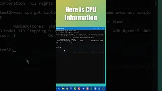 Find CPU Information via Command Prompt