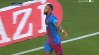 Memphis Depay brilliant goal for Barcelona ( Barcelona 1-0 )