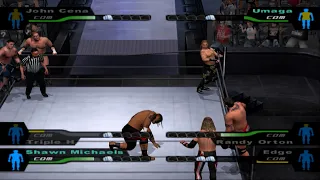 Elimination Tag Match | John Cena, Triple H, HBK Vs Umaga, Randy Orton, Edge | Walkthrough Gameplay