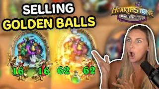 Using Golden Balls to BUFF Minions - Hearthstone Battlegrounds