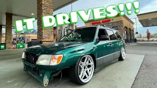 FORGED STI SWAPPED FORESTER FIRST DRIVE (Forester STI build EP22)