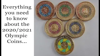 Australian 2020 Olympic Games Coloured $2 Coins From Woolworths (2021) Incl Paralympic Coin + Errors