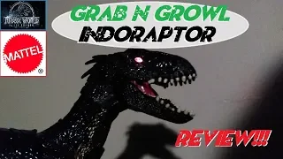 Mattel Jurassic World Grab'N'Growl Indoraptor Review!!!