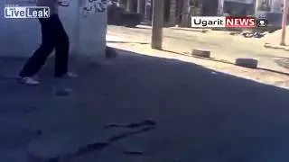 Syria - Youngster fires RPG at SAA Tank !