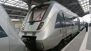 S-Bahn Mitteldeutschland Mitfahrt von Leipzig Hbf bis Halle (Saale) Hbf in der Br.1442 auf der S5X