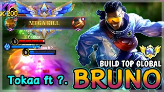 BRUNO BEST BUILD IN 2024 | TOP GLOBAL BRUNO GAMEPLAY Tokaaa ft ?. - MOBILE LEGENDS