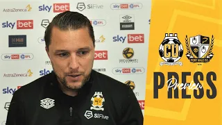 "Ten of our thirteen wins came at home last season." 🎙️ | Mark Bonner pre-Port Vale (H)