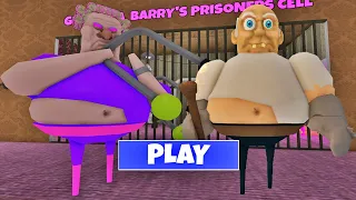 EVIL GRANDMA BARRY'S PRISON RUN! OBBY ALL JUMPSCARES #roblox #obby