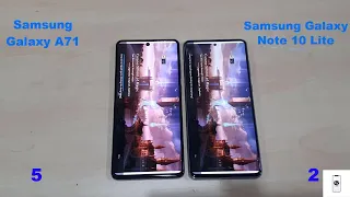Samsung A71 vs Samsung Note 10 Lite Speed Test, Display Test | Snapdragon 730G vs Exynos 9810