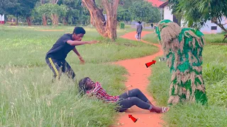 She Nearly Fainted From the SCARE! |Bushman Prank| Scaring People!