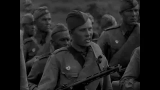 Вечерняя поверка личного состава красноармейцев 1943г. Ориг. звук. (60 FPS HD)
