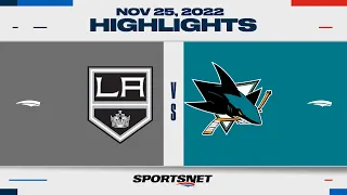 NHL Highlights | Kings vs. Sharks - November 25, 2022
