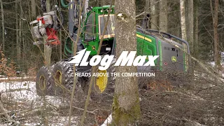 Log Max 7000C - John Deere 1470G harvester - Logging hardwood