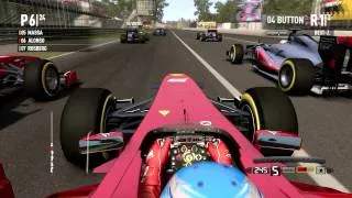 F1 2011 Ferrari F.Alonso Monza Onboard Start