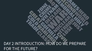 What is War Today: Day 2 Introduction — How do we prepare for the future? Professor Brendan Simms