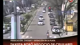 Canal 26 -Persecución , choque y detención en La Plata