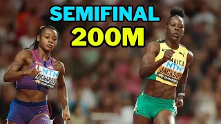 Sha'Carri Richardson VS Shericka Jackson Semifinal 200m II 2023 World Championships Budapest