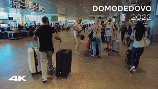 Walk around the Moscow airport in Domodedovo 4k 2022