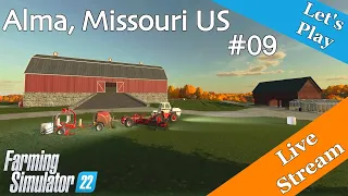 Let's Play Live | Alma, Missouri US | #09 | #01 | Farming Simulator 22