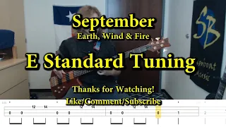 September - Earth, Wind & Fire (Bass Cover with Tabs)