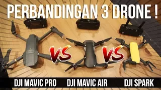 Perbandingan Spesifikasi Dji Mavic Pro vs Dji Mavic Air vs Dji Spark